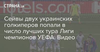 Сейвы двух украинских голкиперов попали в число лучших тура Лиги чемпионов УЕФА. Видео