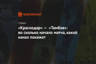 «Краснодар» — «Тамбов»: во сколько начало матча, какой канал покажет