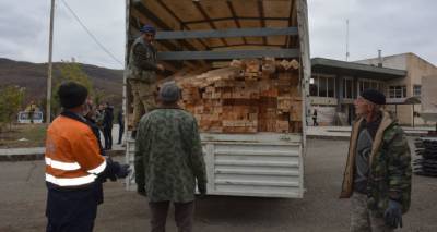 Из России доставлены стройматериалы для восстановления населенных пунктов Карабаха