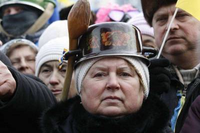 В годовщину Евромайдана в центр Москвы вышли ковидо-диссидентки с...