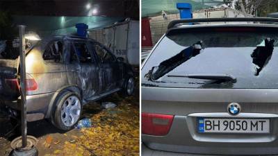 Разбитый битами автомобиль активиста Ганула сожгли в Одессе: что известно