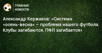 Александр Кержаков: «Система «осень-весна» – проблема нашего футбола. Клубы загибаются, ПФЛ загибается»