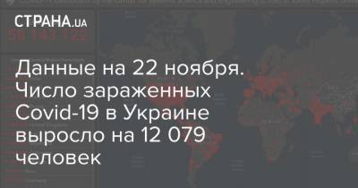 Данные на 22 ноября. Число зараженных Covid-19 в Украине выросло на 12 079 человек