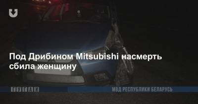 Под Дрибином Mitsubishi насмерть сбила женщину