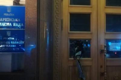 Хотел пообщаться с депутатами: правоохранители установили личность парня, который разбил стекло в Харьковской ОГА