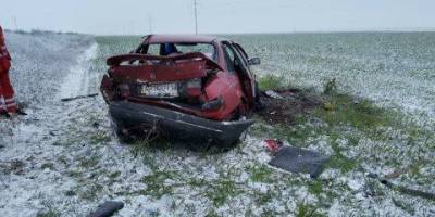 Автомобиль фактически уничтожен. В Запорожской области наблюдатели Опоры попали в ДТП, трое пострадавших