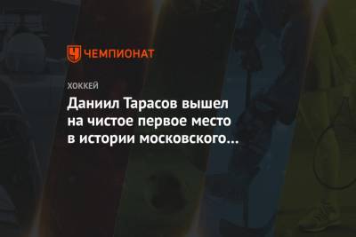 Даниил Тарасов вышел на чистое первое место в истории московского «Динамо» по голам в КХЛ