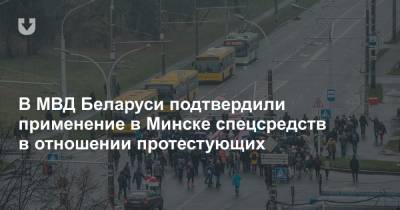 В МВД Беларуси подтвердили применение в Минске спецсредств в отношении протестующих
