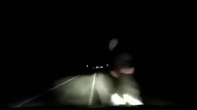 Последние секунды жизни пешехода на темной дороге попали на видео