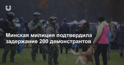 Минская милиция подтвердила задержание 200 демонстрантов