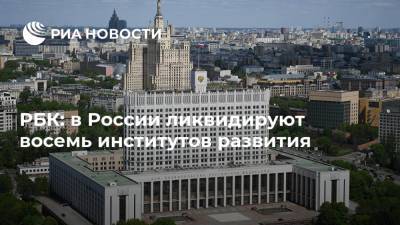 РБК: в России ликвидируют восемь институтов развития