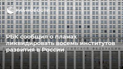 РБК сообщил о планах ликвидировать восемь институтов развития в России