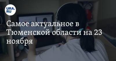 Самое актуальное в Тюменской области на 23 ноября. Школьникам продлили онлайн-обучение, вуз будет тестировать вакцину