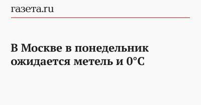 В Москве в понедельник ожидается метель и 0°С