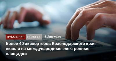 Более 40 экспортеров Краснодарского края вышли на международные электронные площадки