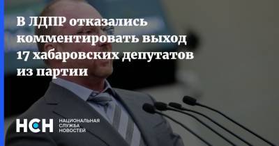 В ЛДПР отказались комментировать выход 17 хабаровских депутатов из партии