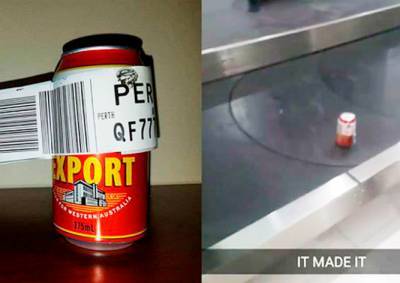 В Австралии авиапассажир сдал в багаж одну лишь банку пива