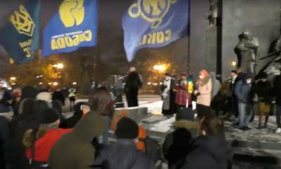 Сотни людей почтили память: в центре Харькова прошел митинг ко Дню Cвободы и Единства