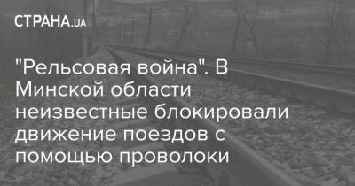 "Рельсовая война". В Минской области неизвестные блокировали движение поездов с помощью проволоки