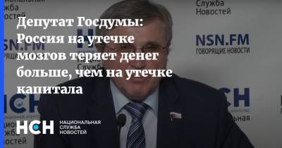 Депутат Госдумы: Россия на утечке мозгов теряет денег больше, чем на утечке капитала