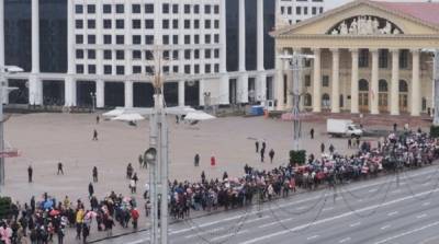 В Минске пенсионеры и медики вышли на акцию протеста