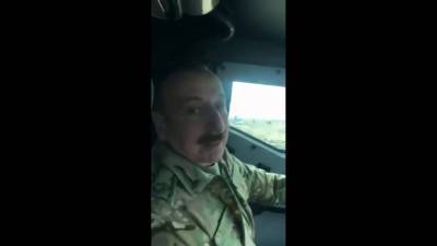 Алиев на броневике приехал в Агдамский район - кадры поездки облетели Сеть