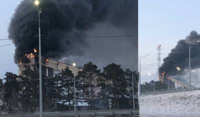 В понедельник в Ялуторовске загорелся завод по производству бетона