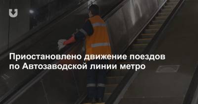 Приостановлено движение поездов по Автозаводской линии метро