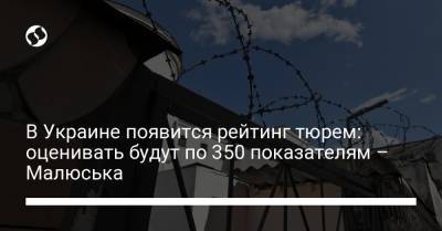 В Украине появится рейтинг тюрем: оценивать будут по 350 показателям – Малюська