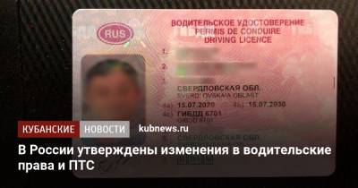 В России утверждены изменения в водительские права и ПТС