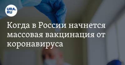 Когда в России начнется массовая вакцинация от коронавируса. Ответ вице-премьера