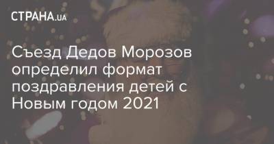 Съезд Дедов Морозов определил формат поздравления детей с Новым годом 2021