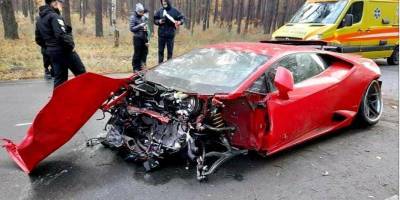На скорости 200 км/ч: в Киевской области во время съемок фильма разбился спорткар Lamborghini — фото