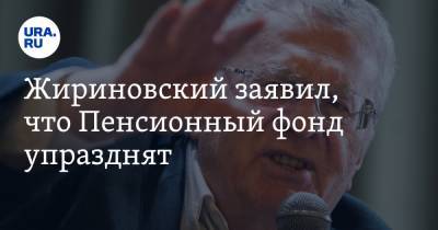 Жириновский заявил, что Пенсионный фонд упразднят