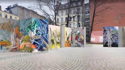 Власти Петербурга показали, как будут выглядеть конструкции для легальных граффити