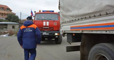 В Степанакерт прибыла вторая колонна с 300 тоннами стройматериалов