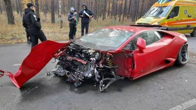 Под Киевом на киносъемках разбили Lamborghini