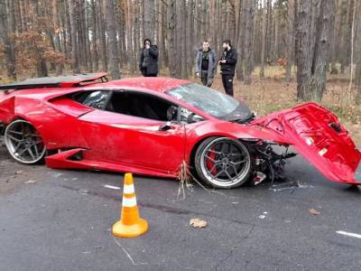 Под Киевом на съемках фильма разбился автомобиль Lamborghini
