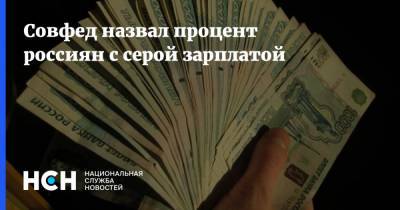 Совфед назвал процент россиян с серой зарплатой