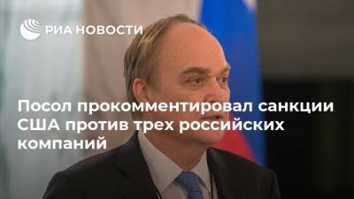 Посол прокомментировал санкции США против трех российских компаний