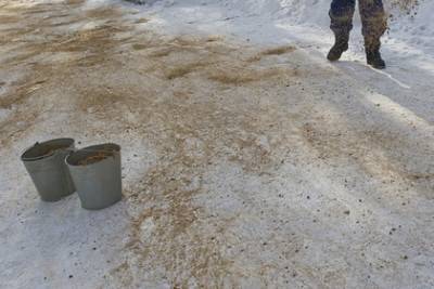 Российские коммунальщики захотели посыпать дорогу и оставили детей без песочницы