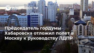Председатель гордумы Хабаровска отложил полет в Москву к руководству ЛДПР