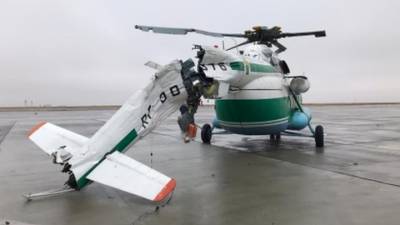 Вертолету оторвало хвост после столкновения с мачтой в аэропорту Волгограда