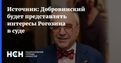 Источник: Добровинский будет представлять интересы Рогозина в суде