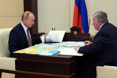 Сечин доложил Путину о ходе реализации проектов «Роснефти»