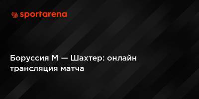 Боруссия М — Шахтер: онлайн трансляция матча