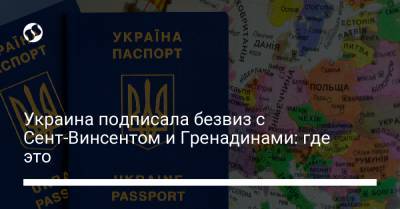 Украина подписала безвиз с Сент-Винсентом и Гренадинами: где это