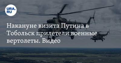 Накануне визита Путина в Тобольск прилетели военные вертолеты. Видео