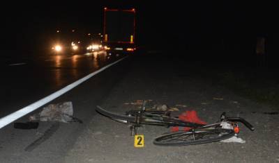 На Львовщине грузовик сбил велосипедиста: фото