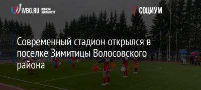 Современный стадион открылся в поселке Зимитицы Волосовского района